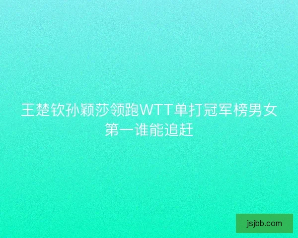 王楚钦孙颖莎领跑WTT单打冠军榜男女第一谁能追赶 王楚钦孙颖莎领跑WTT单打冠军榜男女第一谁能追赶